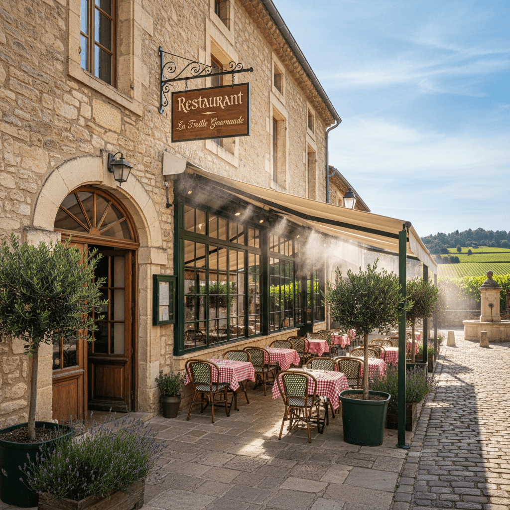 Restaurant à Montpellier : terrasse - extraction