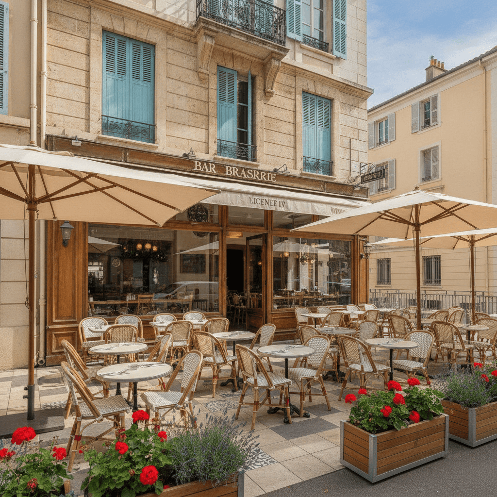 Bar-brasserie 33m² à Nice : terrasse - licence IV