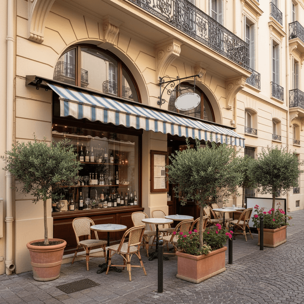Restaurant à Nice : terrasse - licence IV
