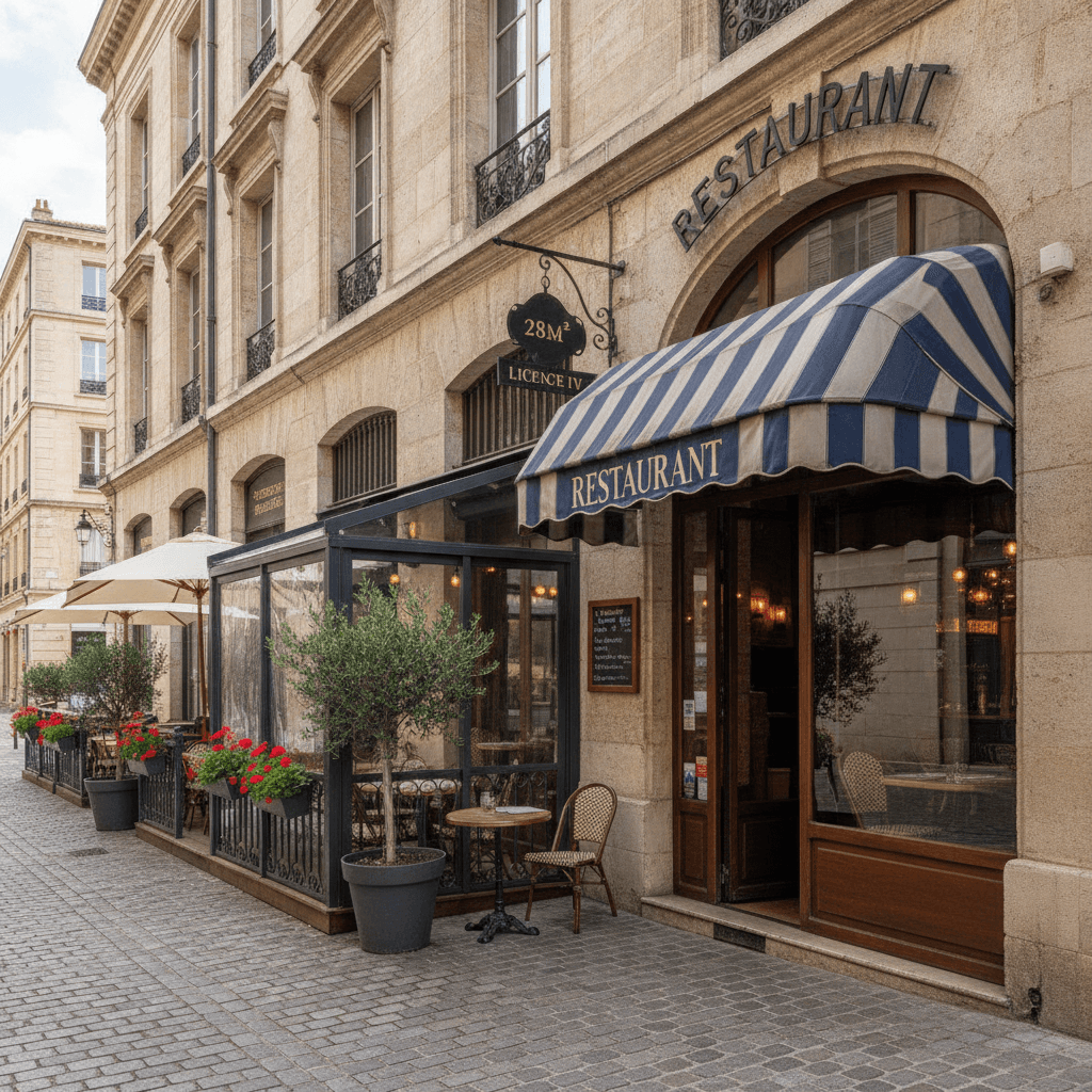 Restaurant 28m² à Montpellier : terrasse - licence IV