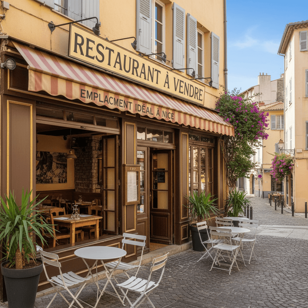 Restaurant 80m² à Nice : terrasse - extraction