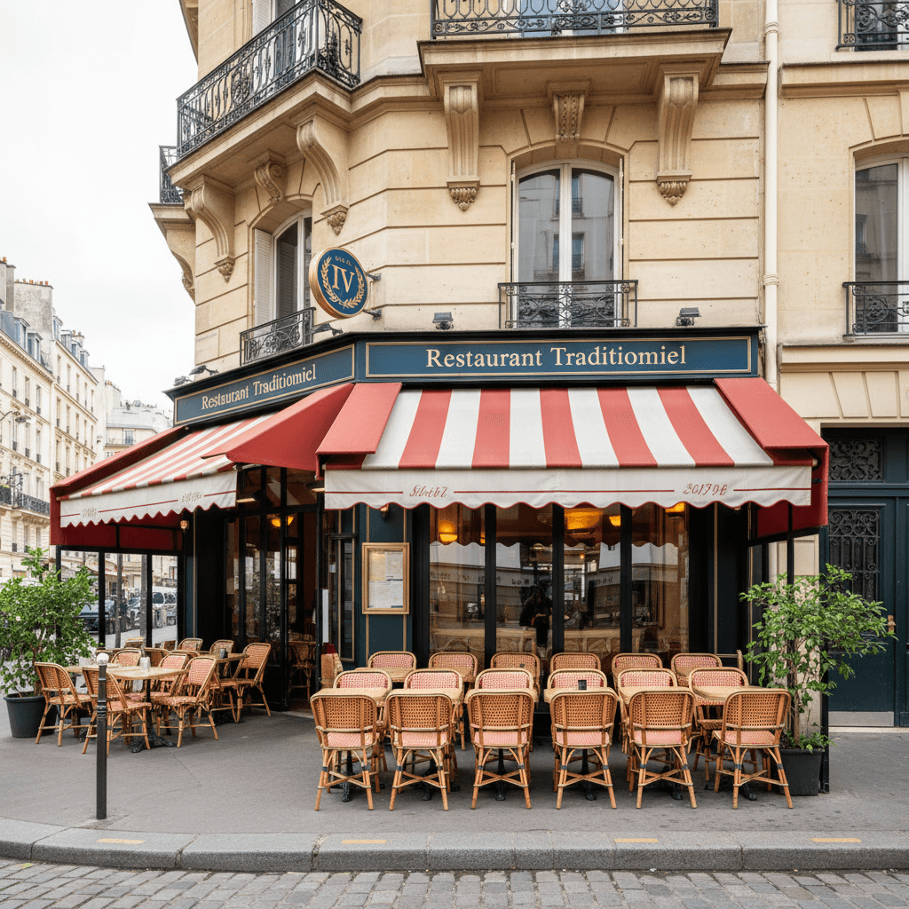 Restaurant 30 couverts à Paris : terrasse - licence IV