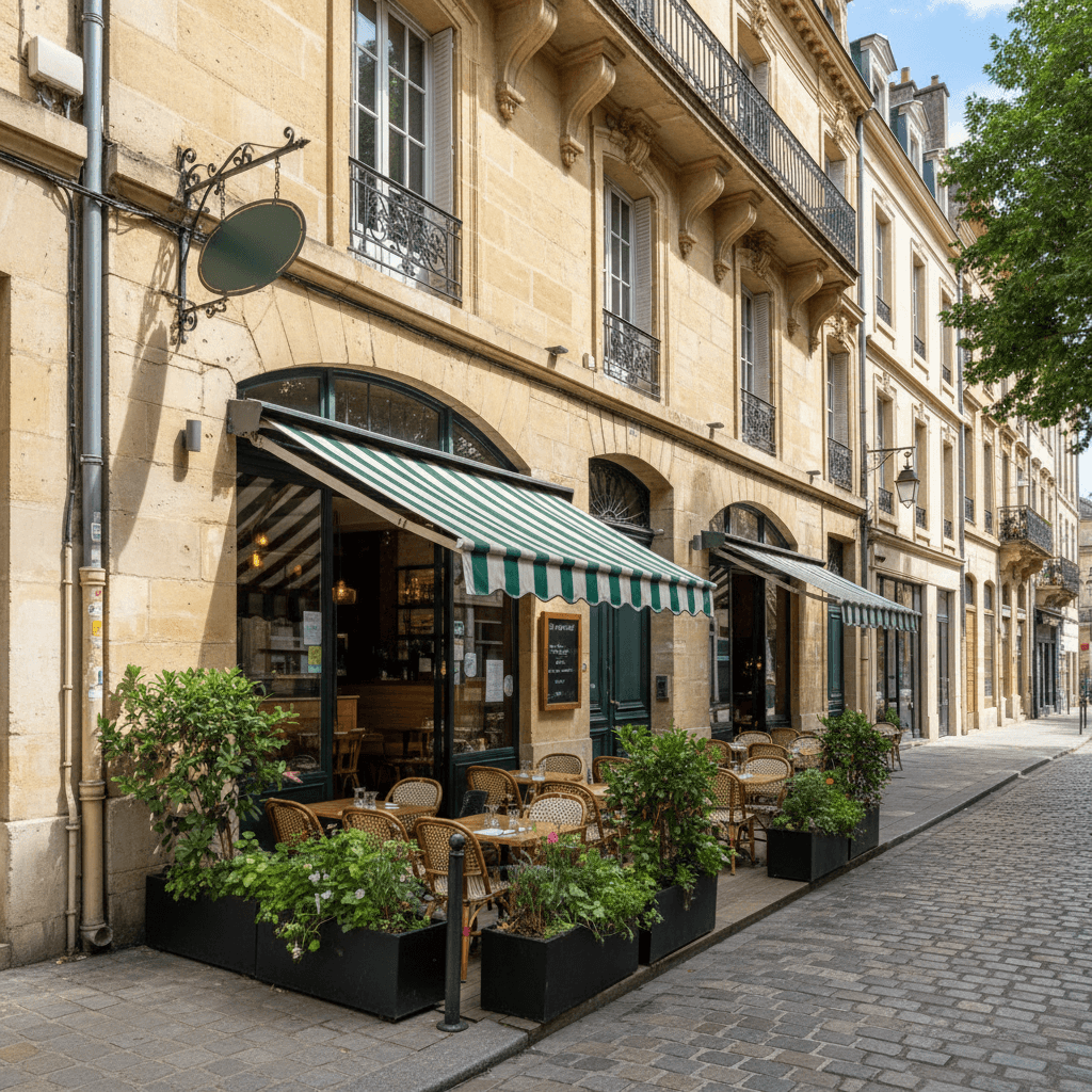 Restaurant 120m² à Bordeaux : terrasse - extraction