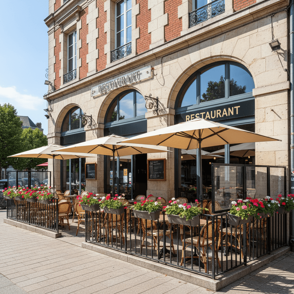 Restaurant 180m² à Nantes : terrasse - licence IV