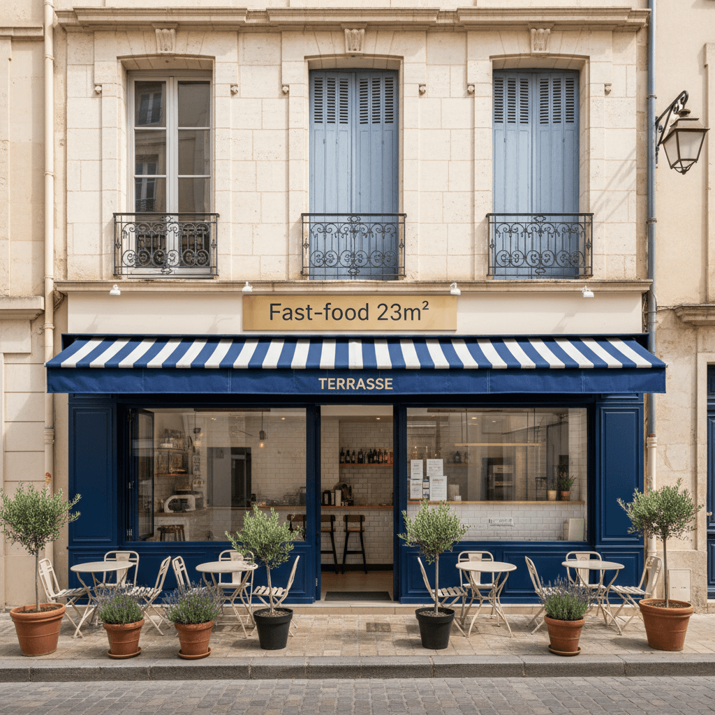 Fast-food 23m² à Montpellier : terrasse