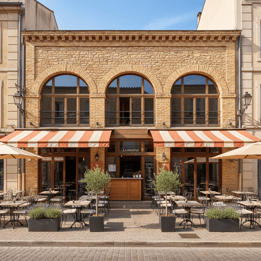 Restaurant 360m² à Toulouse : terrasse - extraction