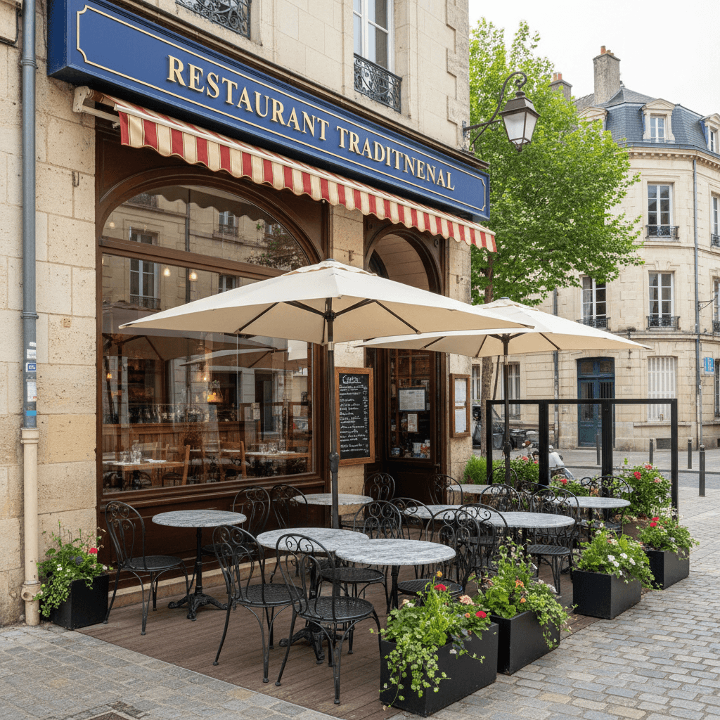 Restaurant 58m² à Nantes : terrasse - licence IV