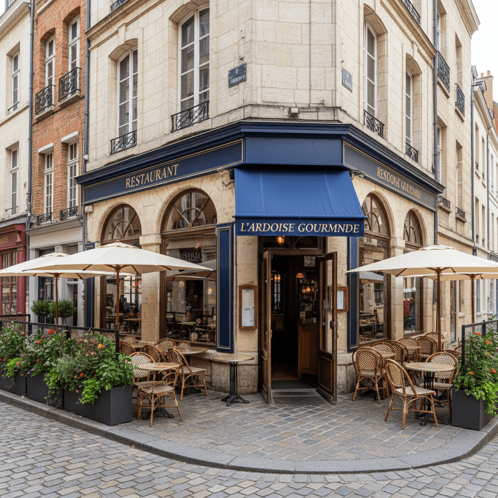 Restaurant 111m² à Lille : terrasse - extraction