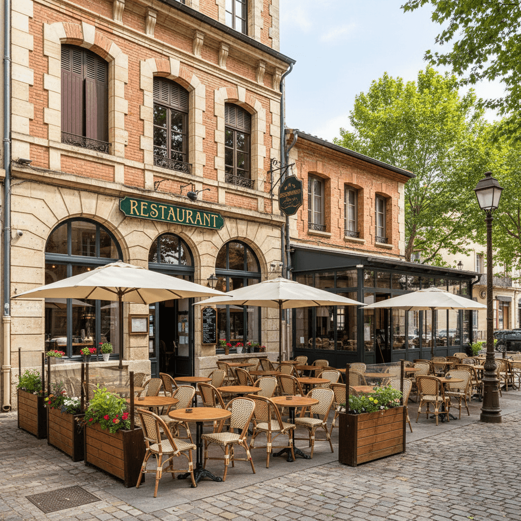 Restaurant 150m² à Toulouse : terrasse - licence IV