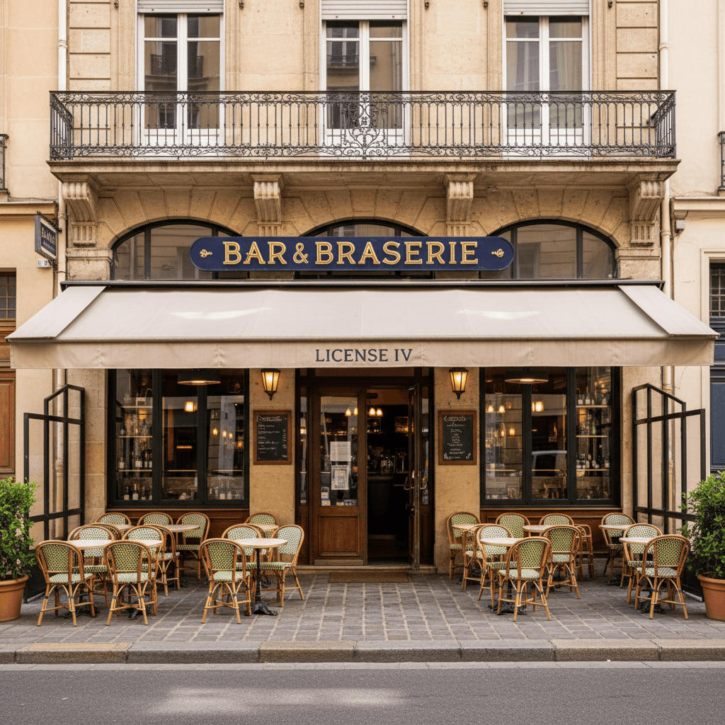Bar-brasserie 207m² à Lyon : terrasse - licence IV