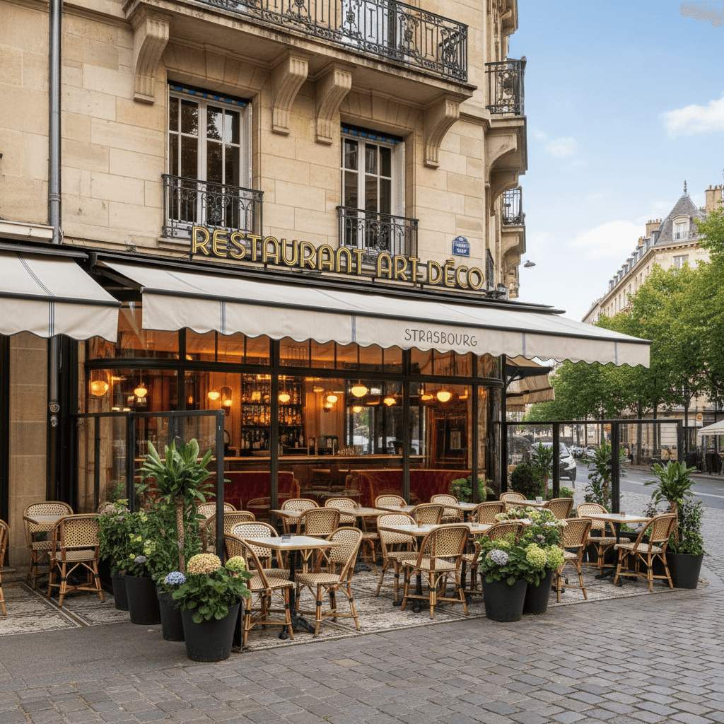 Restaurant à Strasbourg : terrasse - extraction