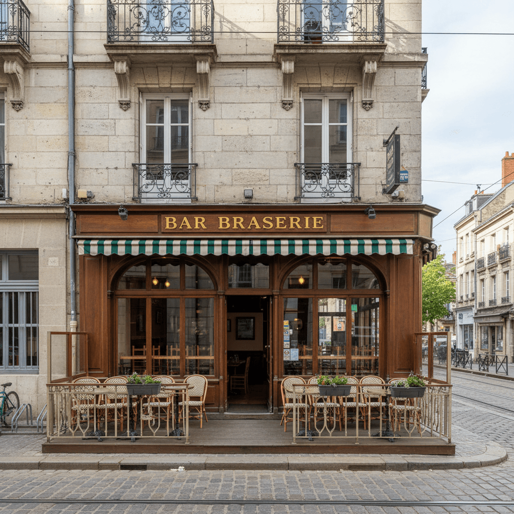 Bar-brasserie 200m² à Nantes : terrasse - licence IV