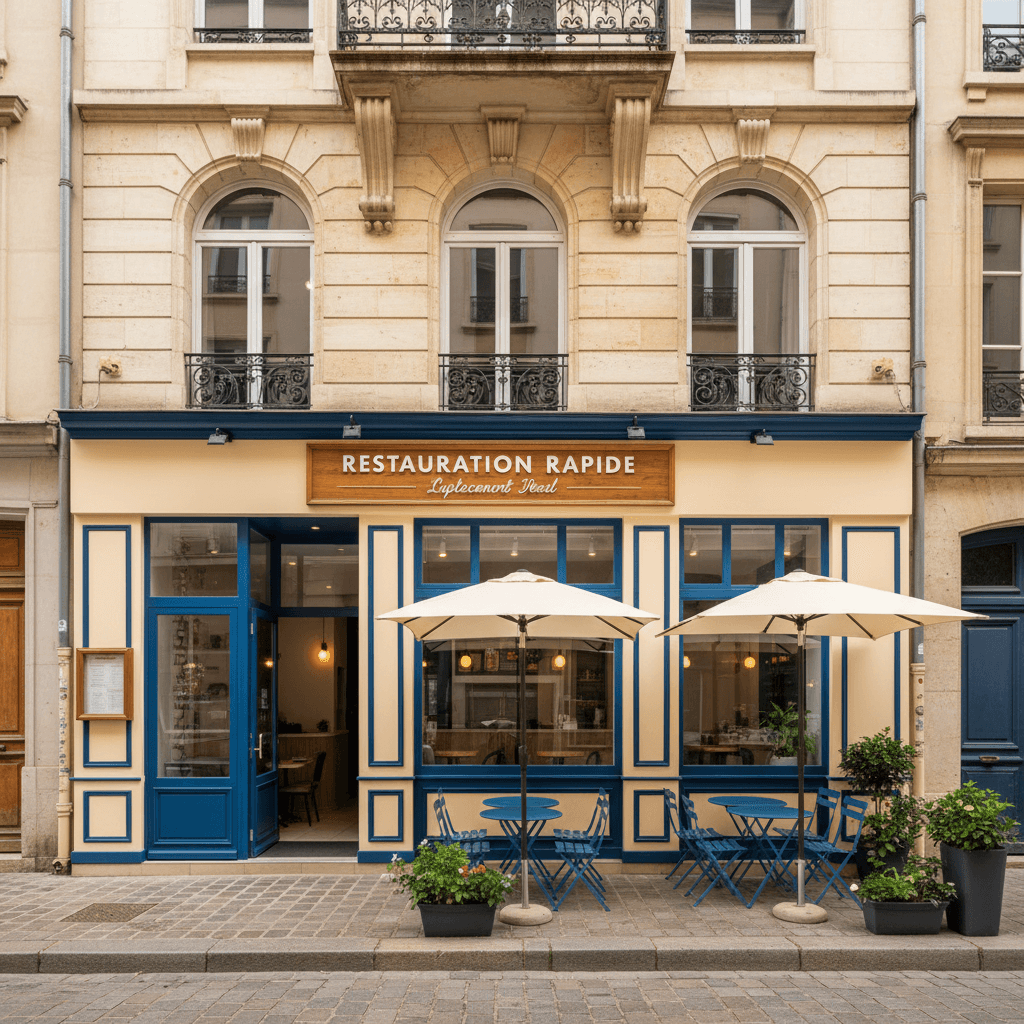 Fast-food à Lyon : terrasse