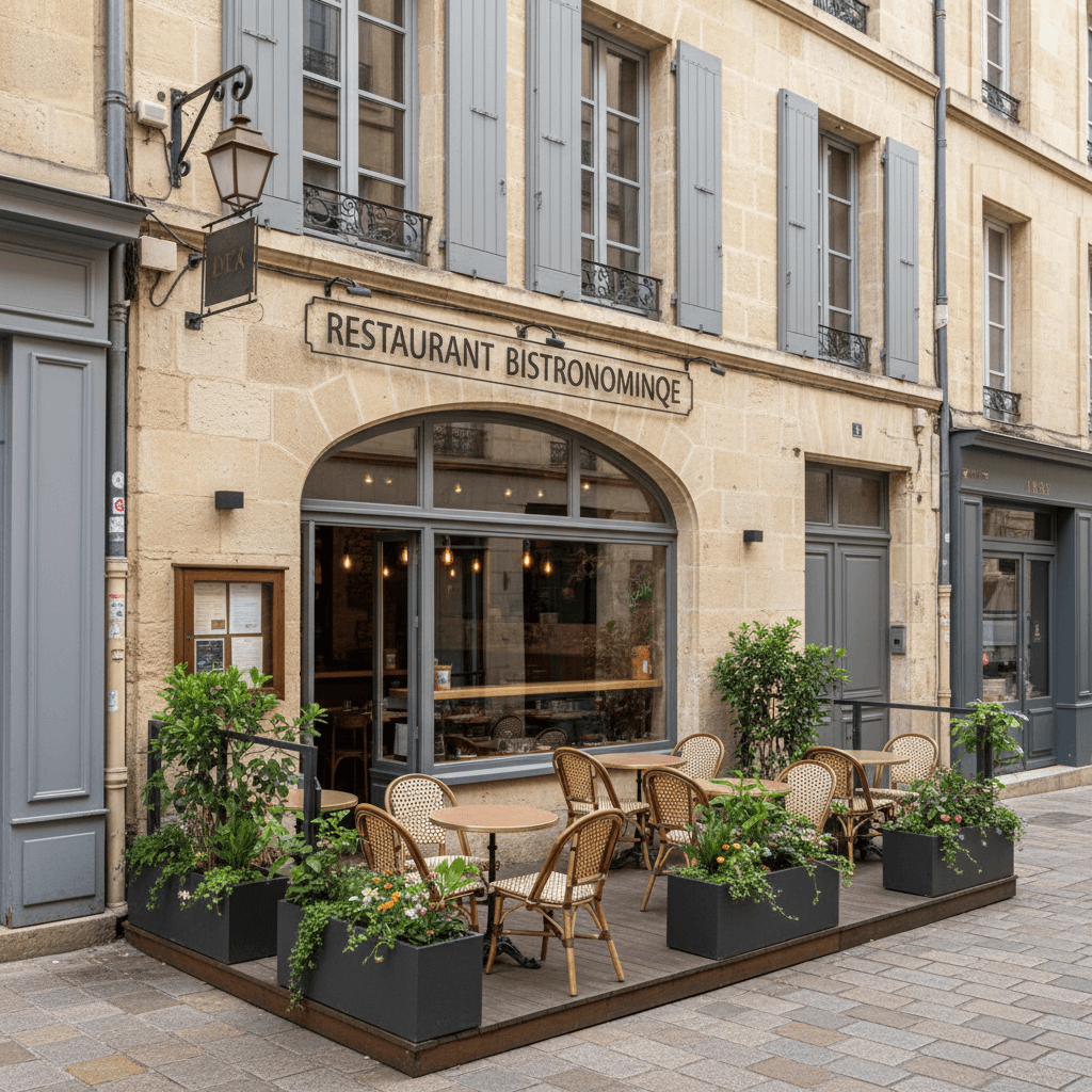 Restaurant 70m² à Bordeaux : terrasse