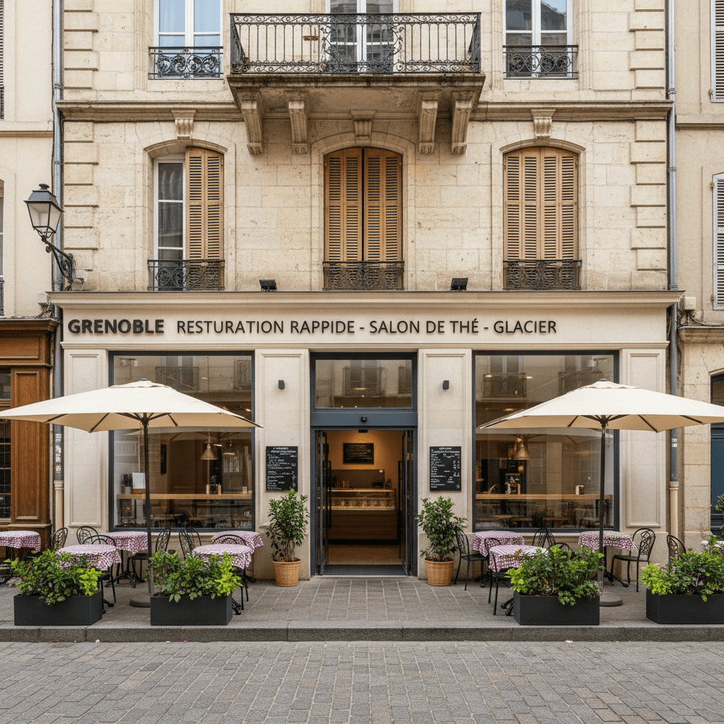 Fast-food 140m² à Grenoble : terrasse