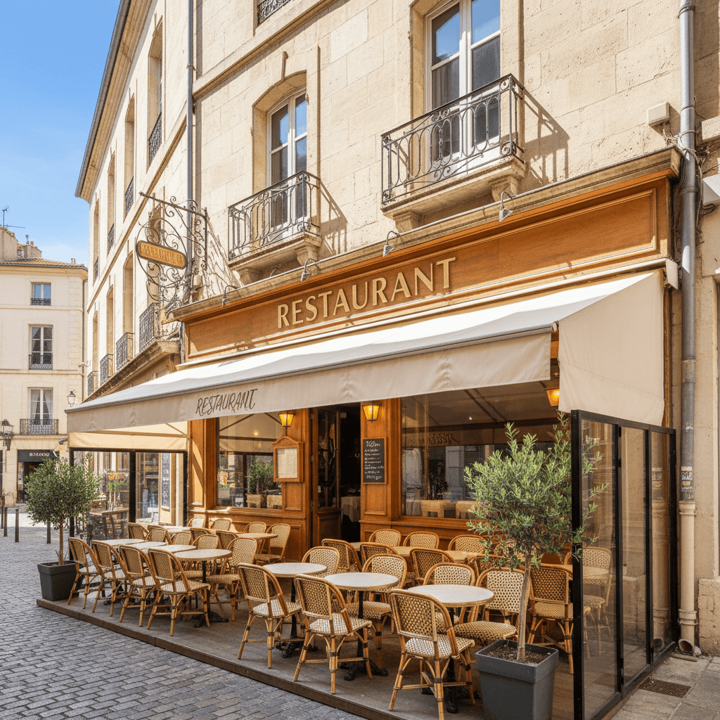 Restaurant 70m² à Montpellier : terrasse - licence IV
