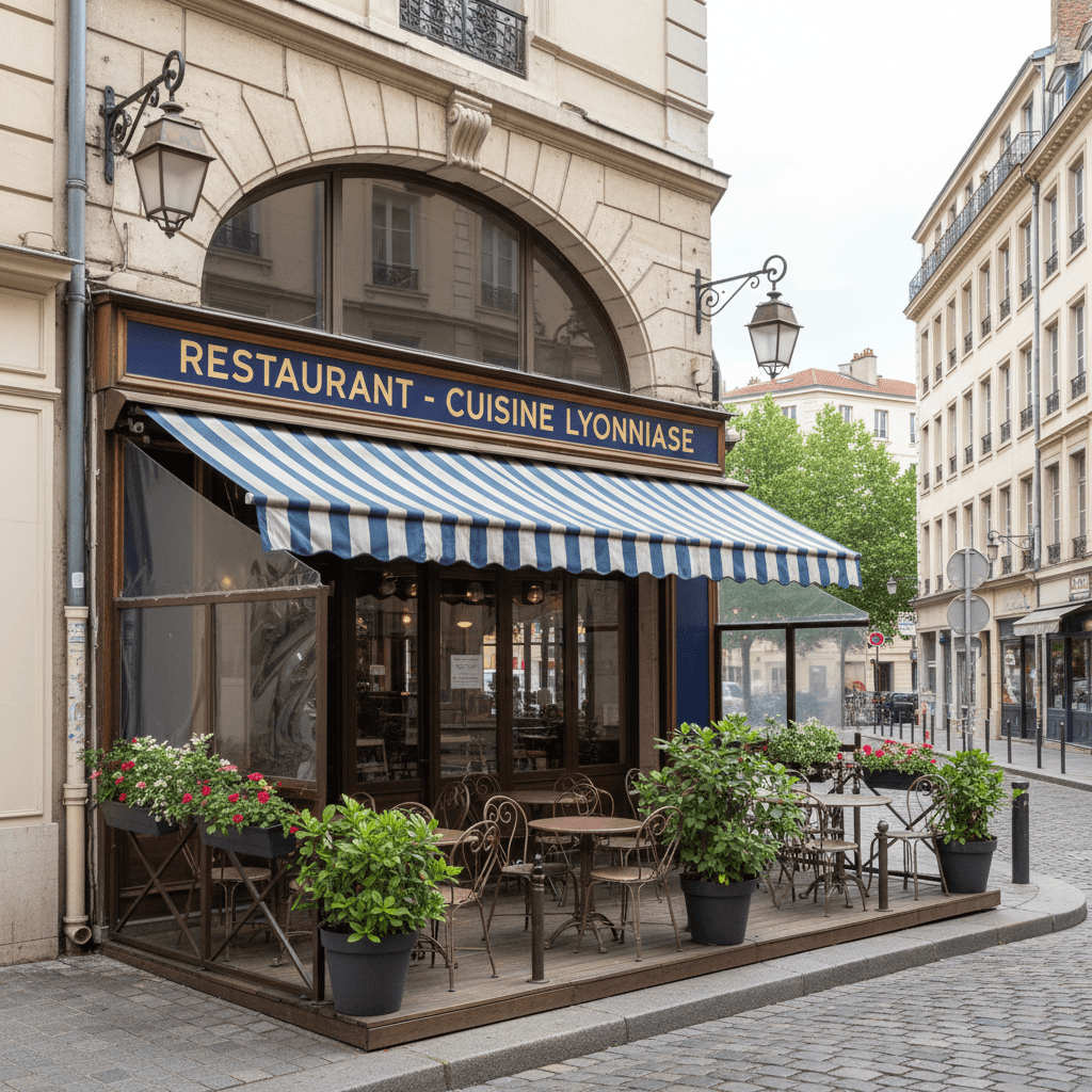 Restaurant 90m² à Lyon : terrasse - licence IV