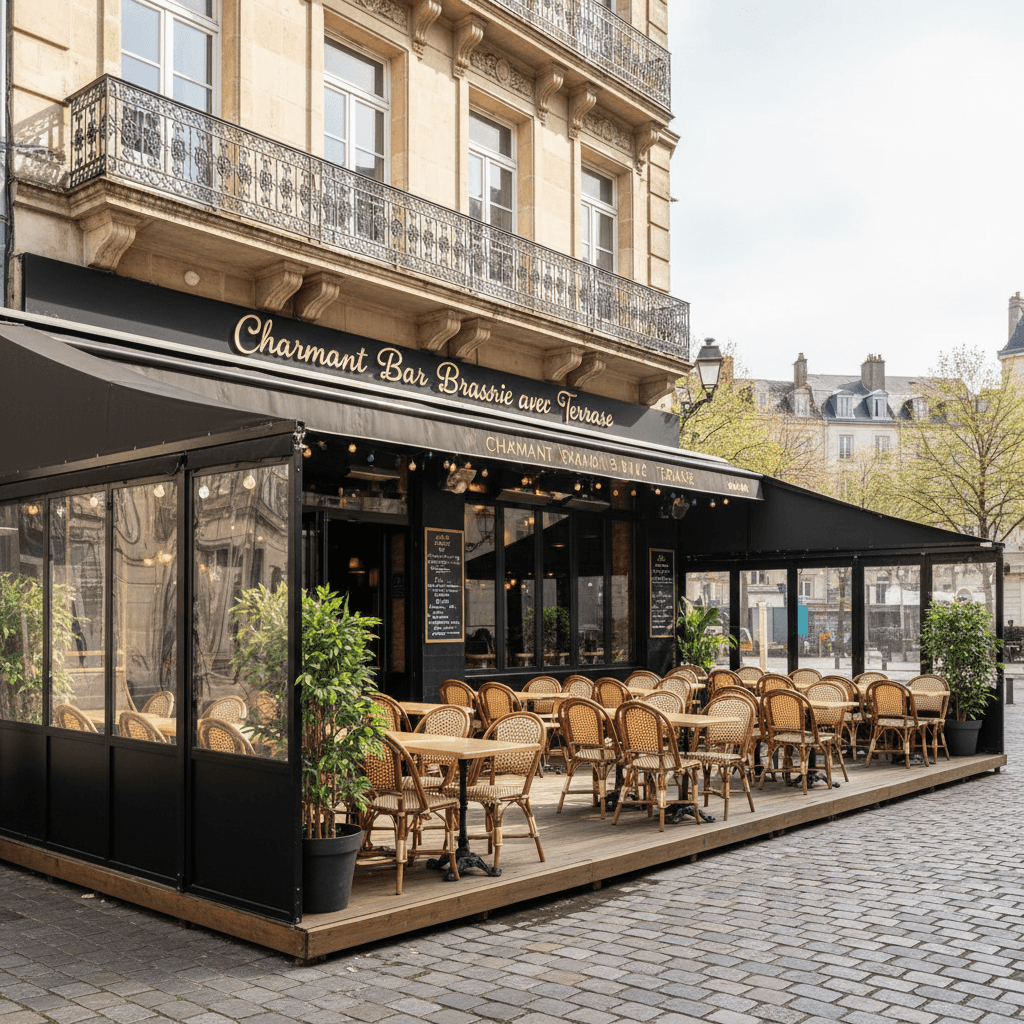 Bar-brasserie 38m² à Nantes : terrasse - licence IV