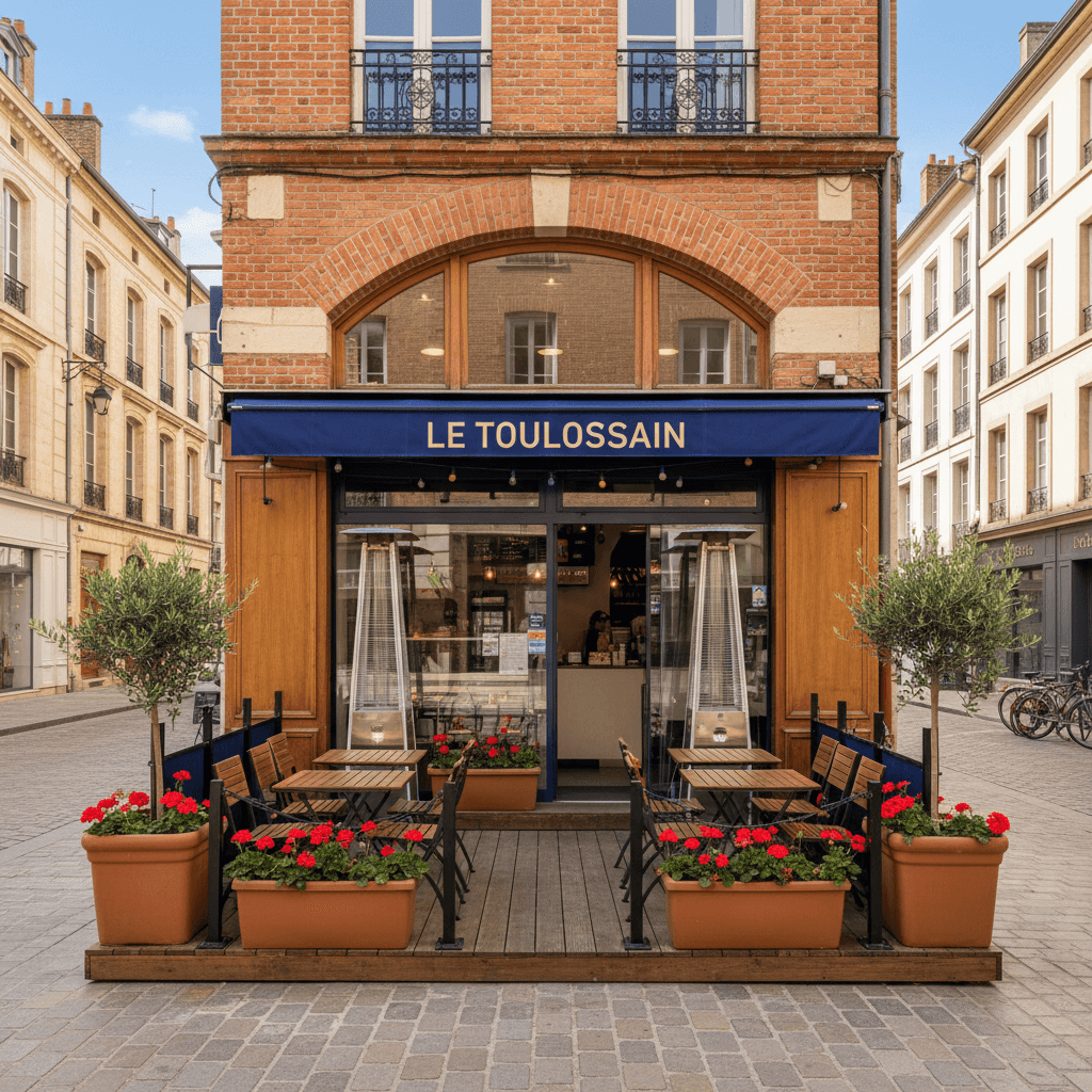 Fast-food 81m² à Toulouse : terrasse - extraction