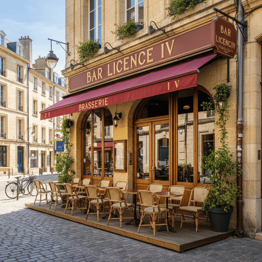 Bar-brasserie 50m² à Bordeaux : terrasse - licence IV