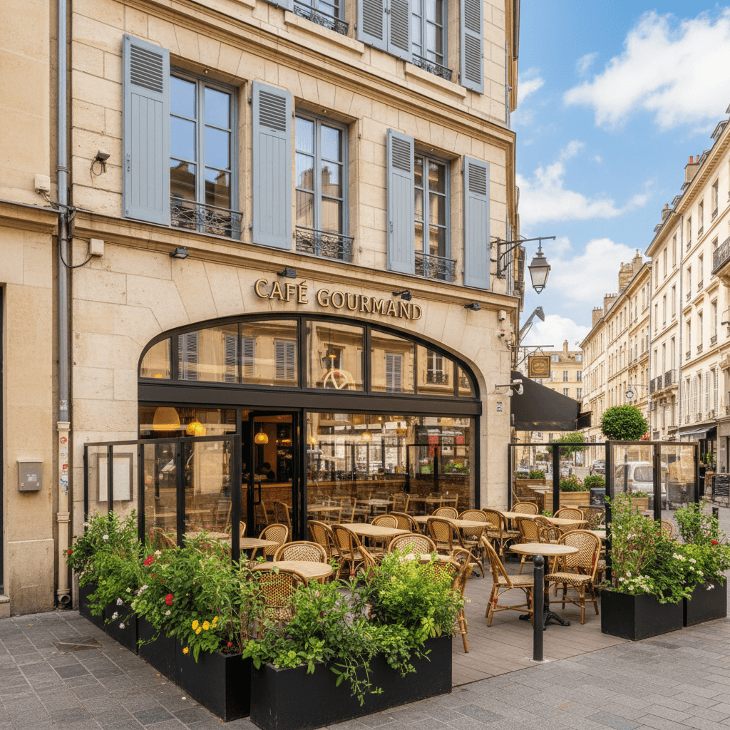 Fast-food 189m² à Lyon : terrasse
