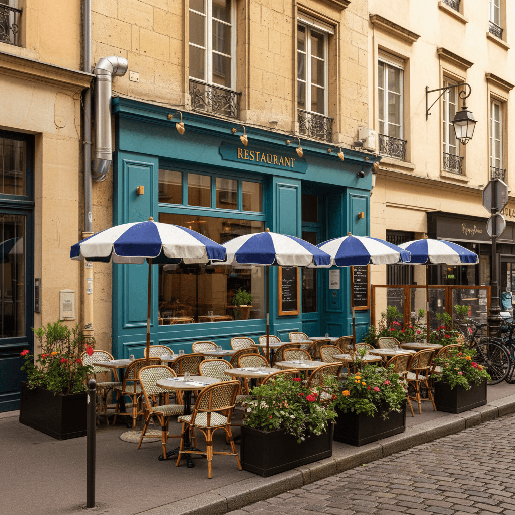 Restaurant 90m² à Lyon : terrasse - extraction