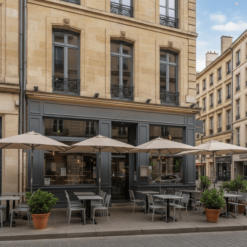 Fast-food 144m² à Bordeaux : terrasse - licence IV