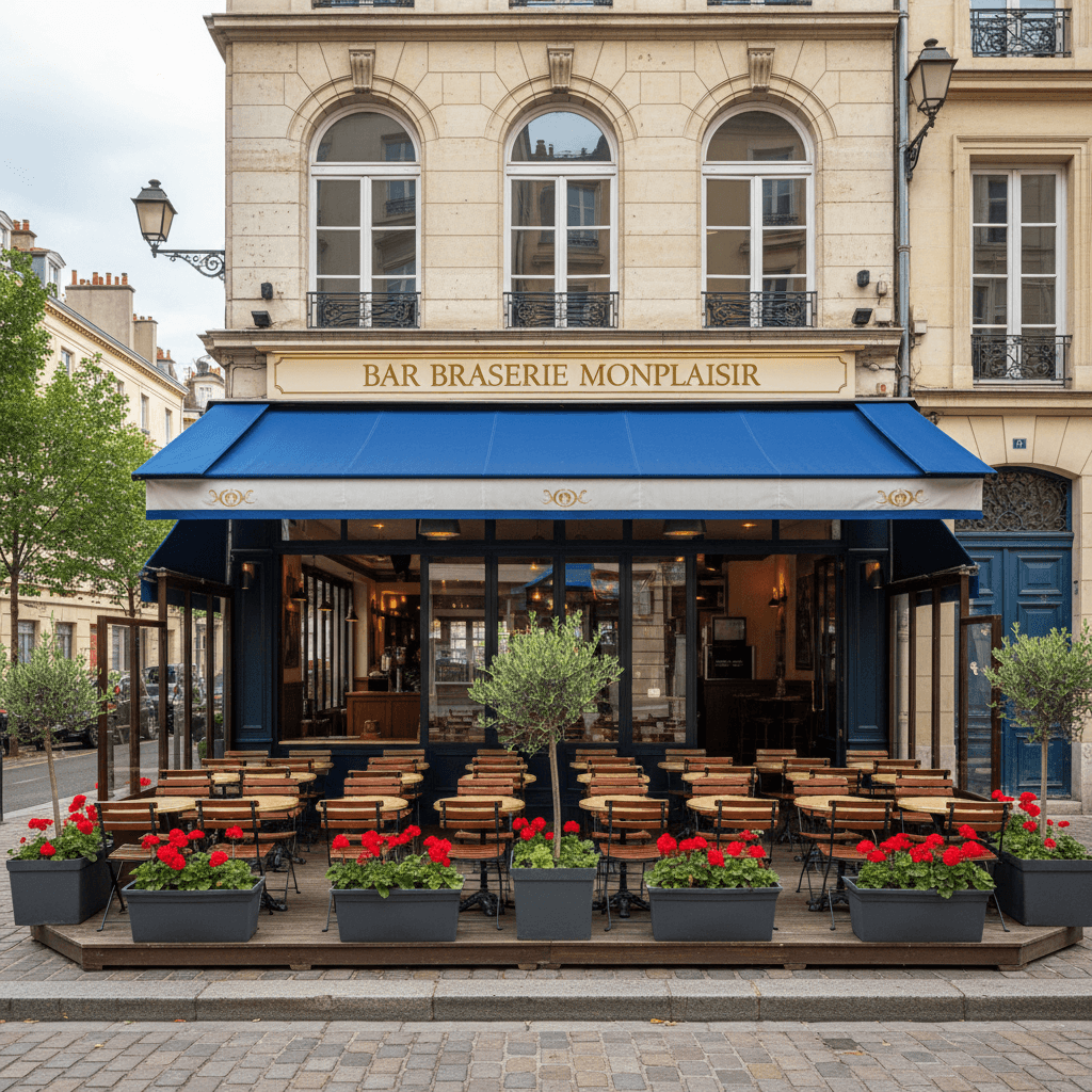 Bar-brasserie 150m² à Lyon : terrasse - licence IV