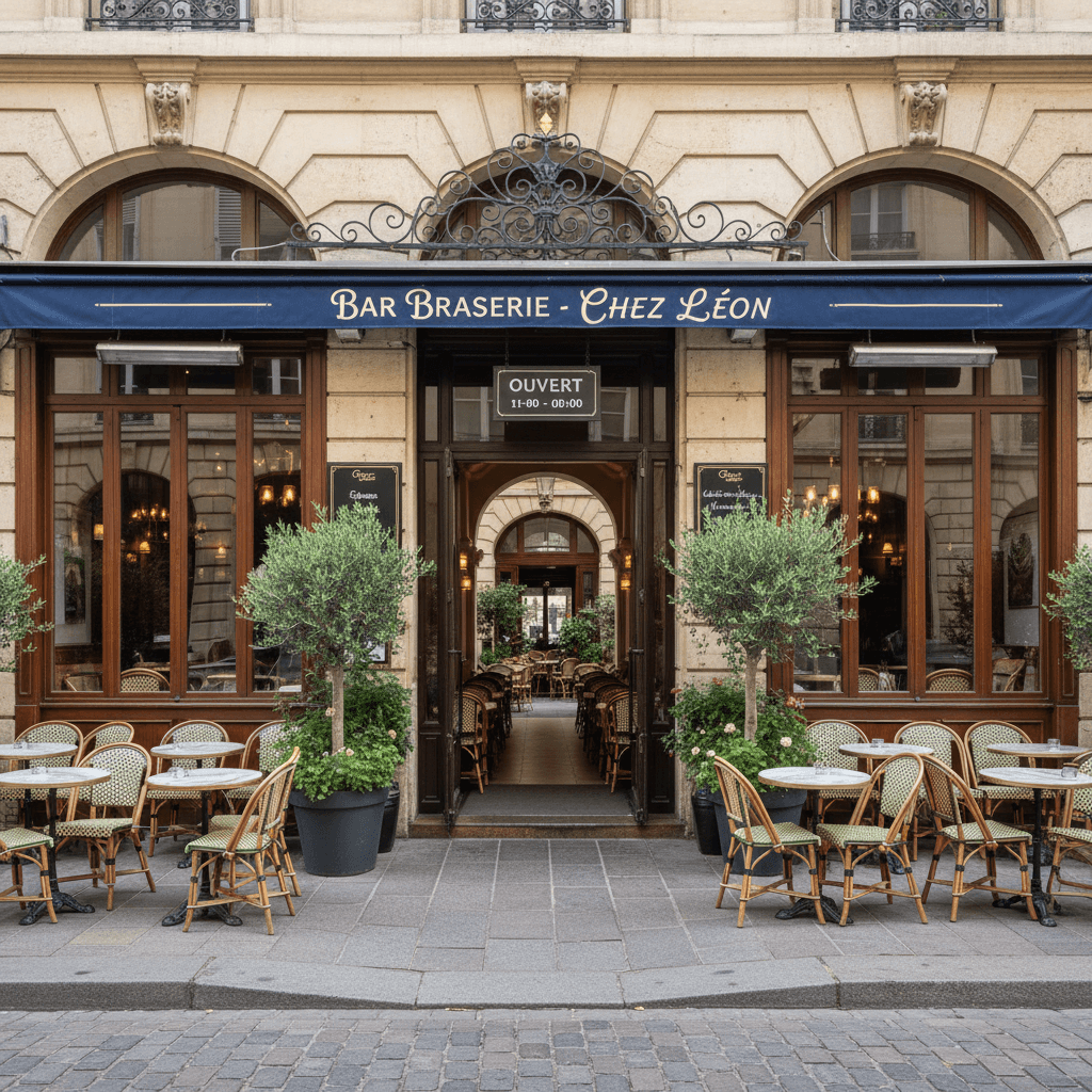 Bar-brasserie 150m² à Lyon : terrasse - licence IV