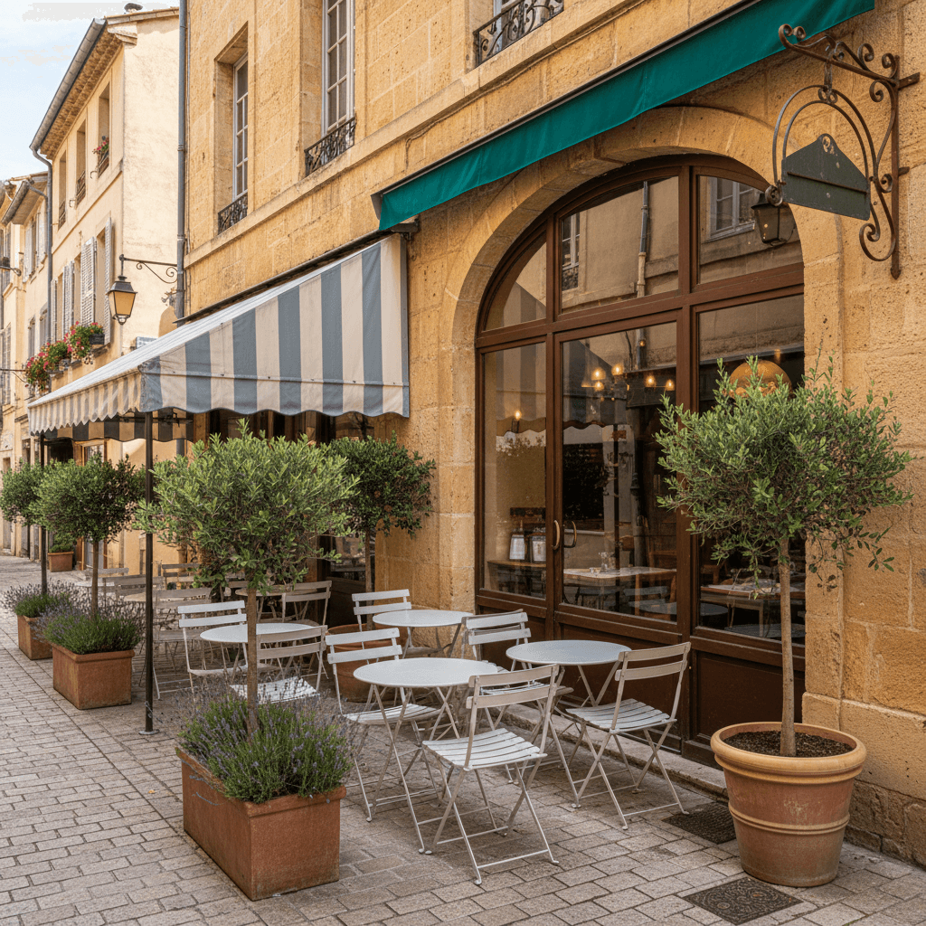 Restaurant 100m² à Aix-En-Provence : terrasse - extraction