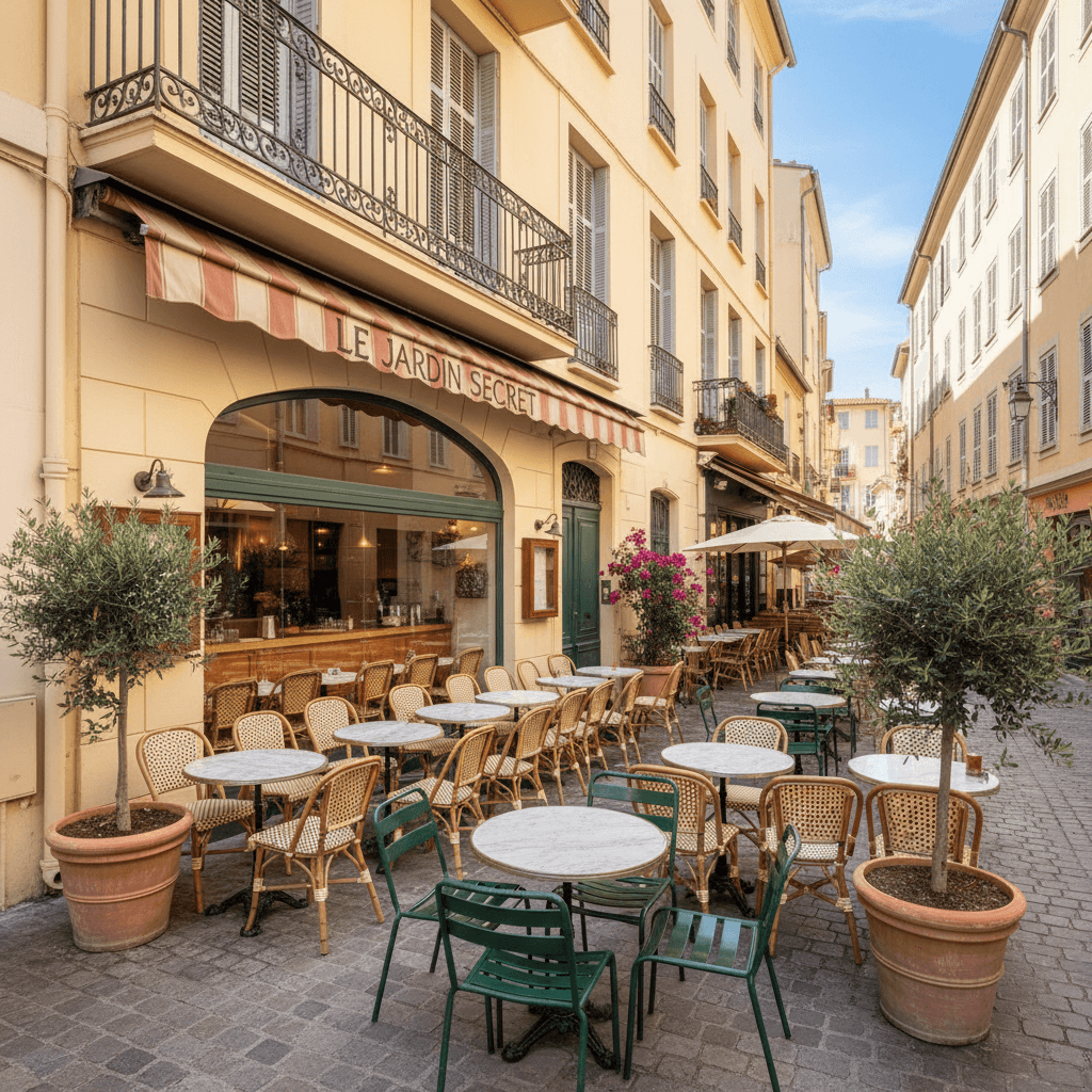 Restaurant 60m² à Nice : terrasse - extraction