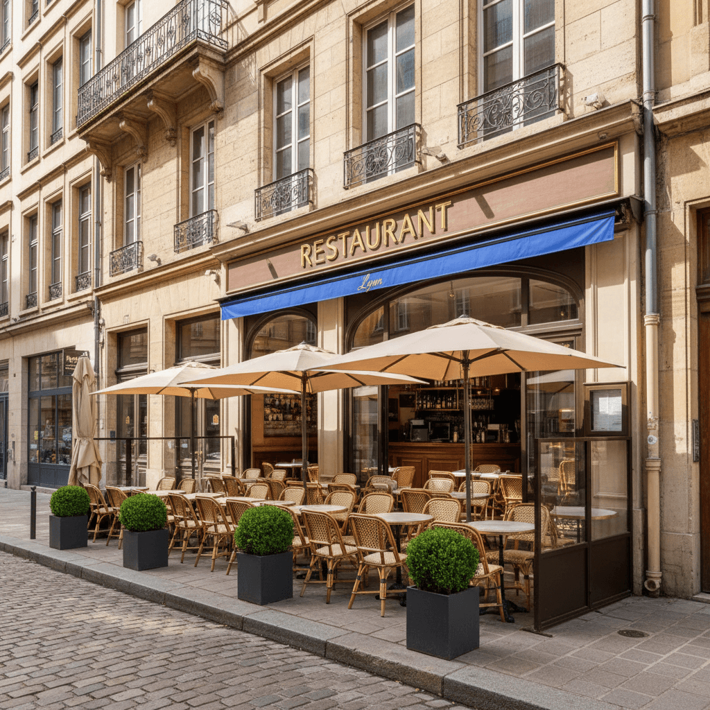Restaurant 100m² à Lyon : terrasse - extraction