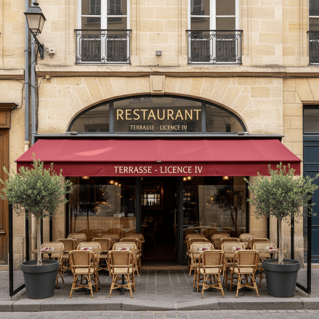 Restaurant 70m² à Bordeaux : terrasse - licence IV