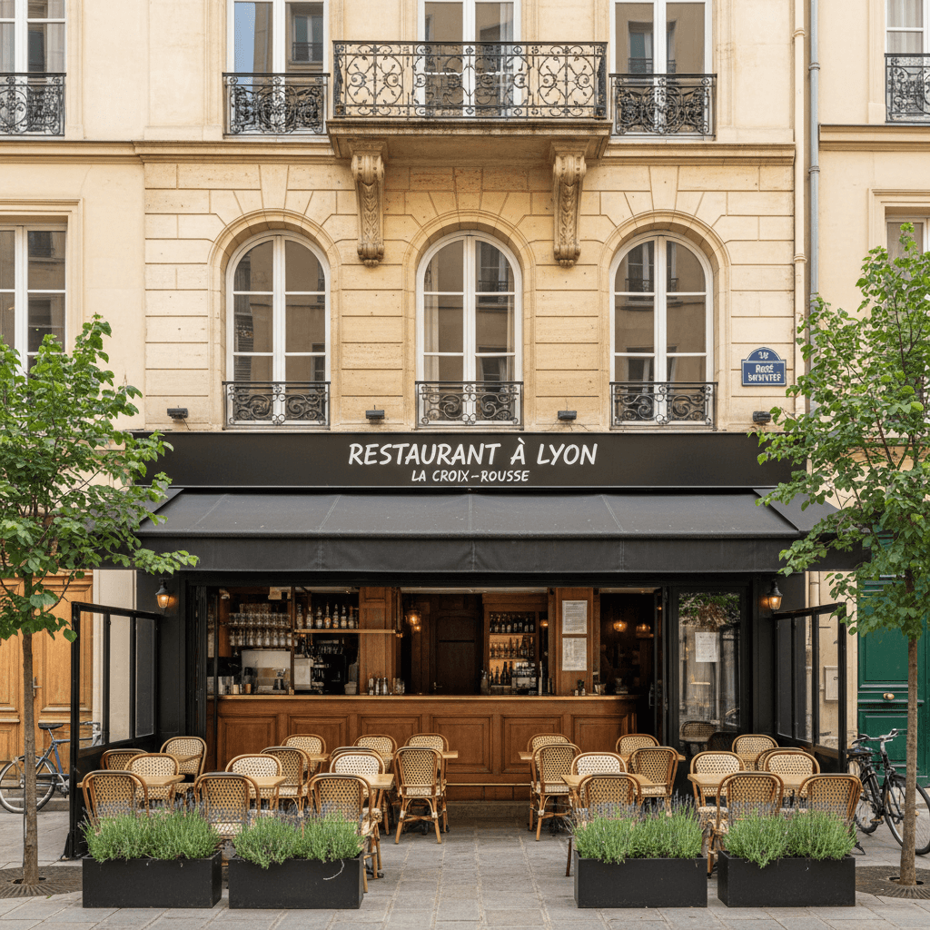 Restaurant 127m² à Lyon : terrasse - licence IV