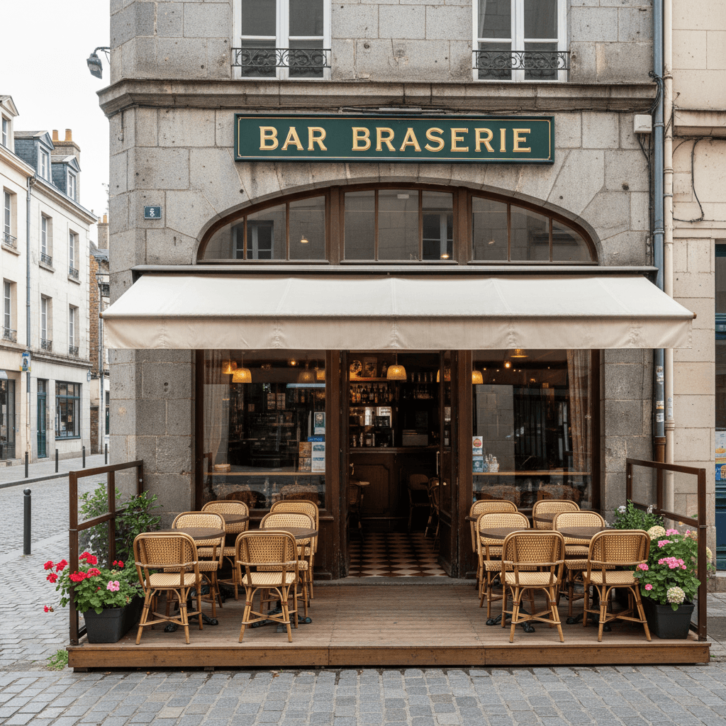 Bar-brasserie à Nantes : terrasse - licence IV
