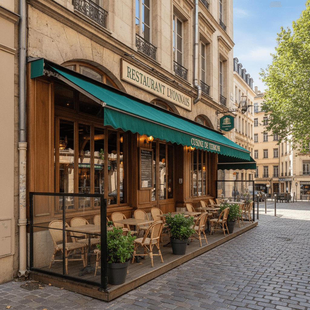 Restaurant 50m² à Lyon : terrasse - extraction