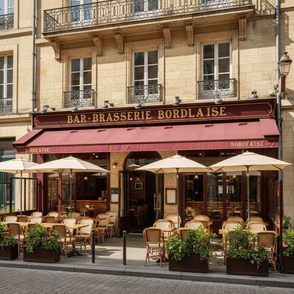 Bar-brasserie 450m² à Bordeaux : terrasse - licence IV