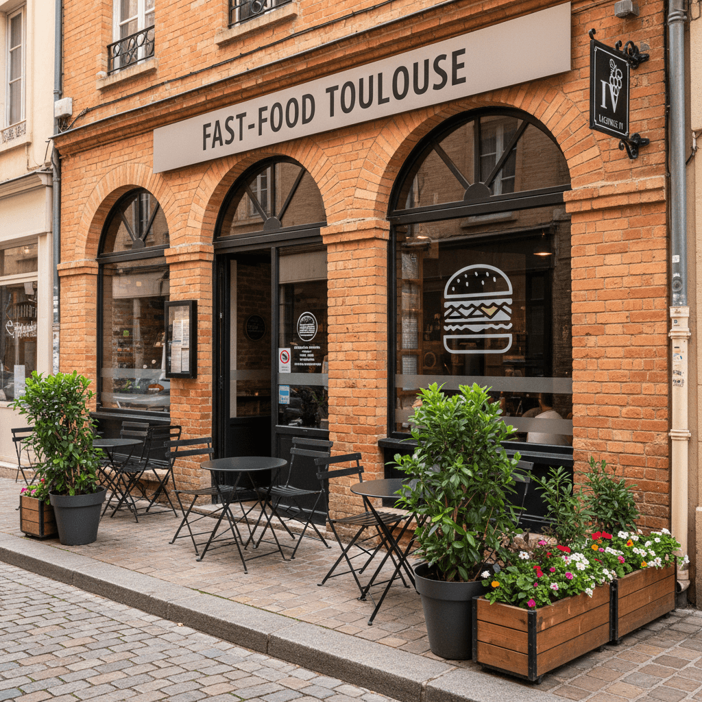 Fast-food à Toulouse : terrasse - licence IV