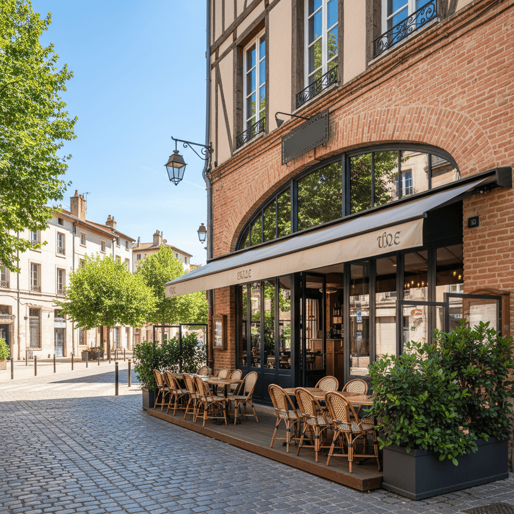 Restaurant 300m² à Toulouse : terrasse - licence IV