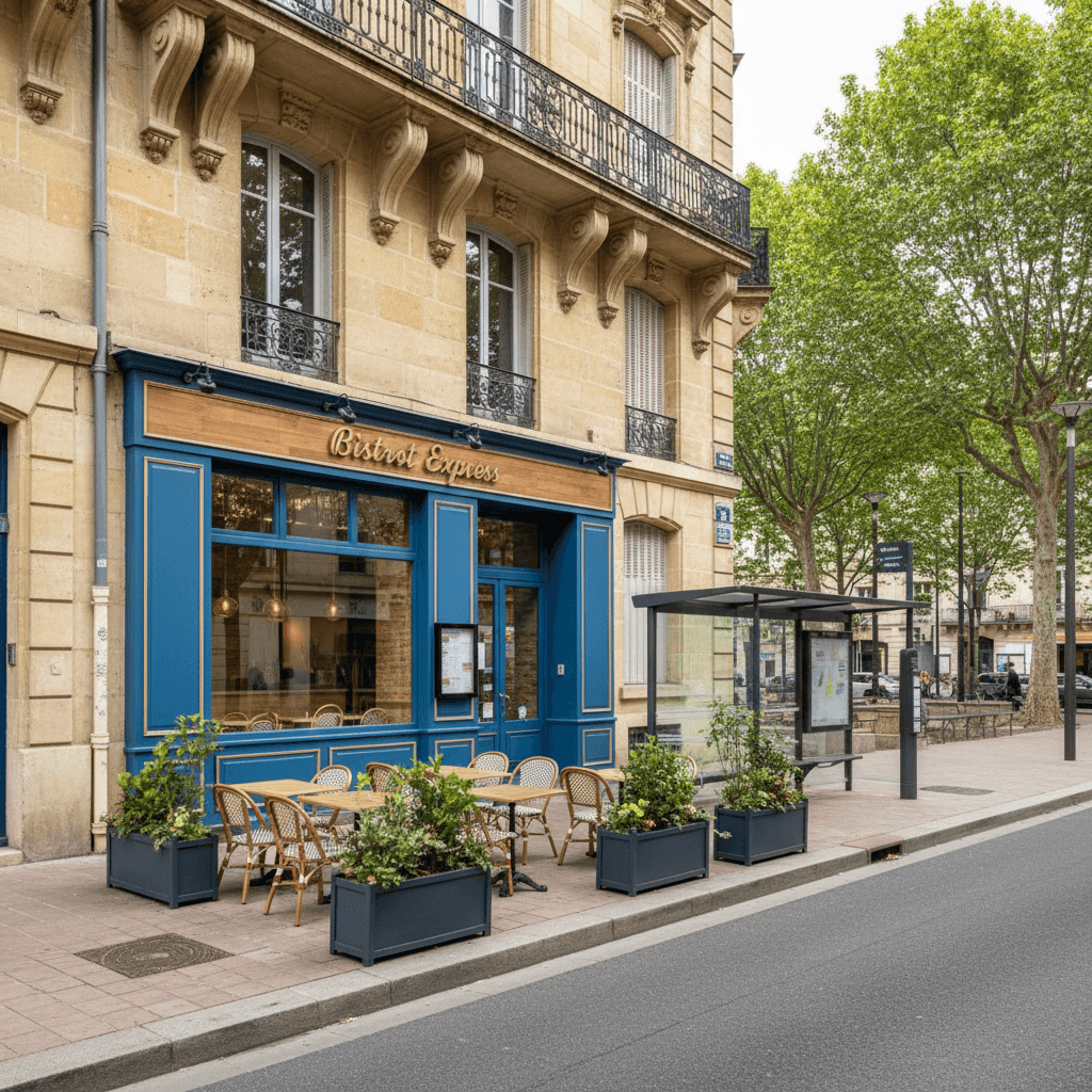 Fast-food 70m² à Bordeaux : terrasse - extraction