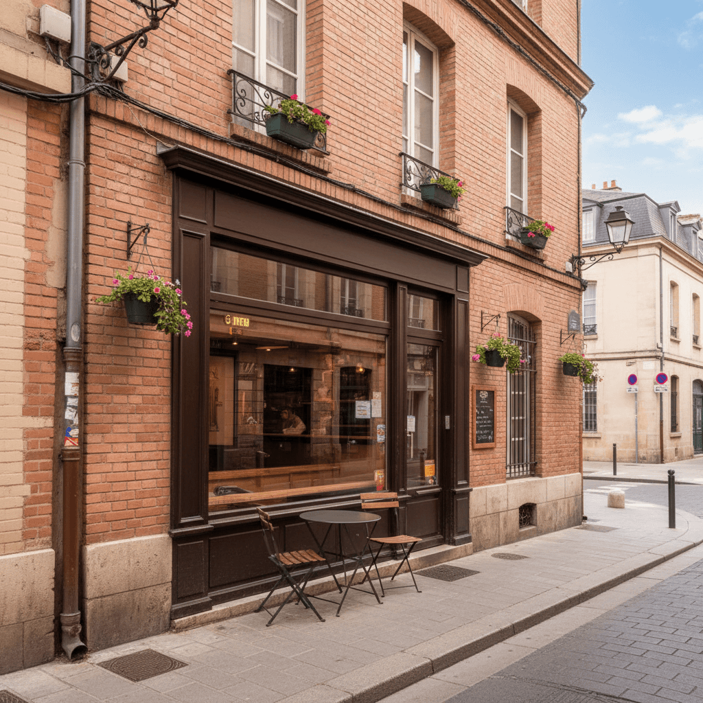 Snack à Toulouse : terrasse - cave/réserve