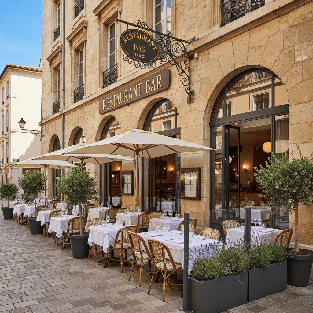 Restaurant 800m² à Toulon : terrasse - licence IV