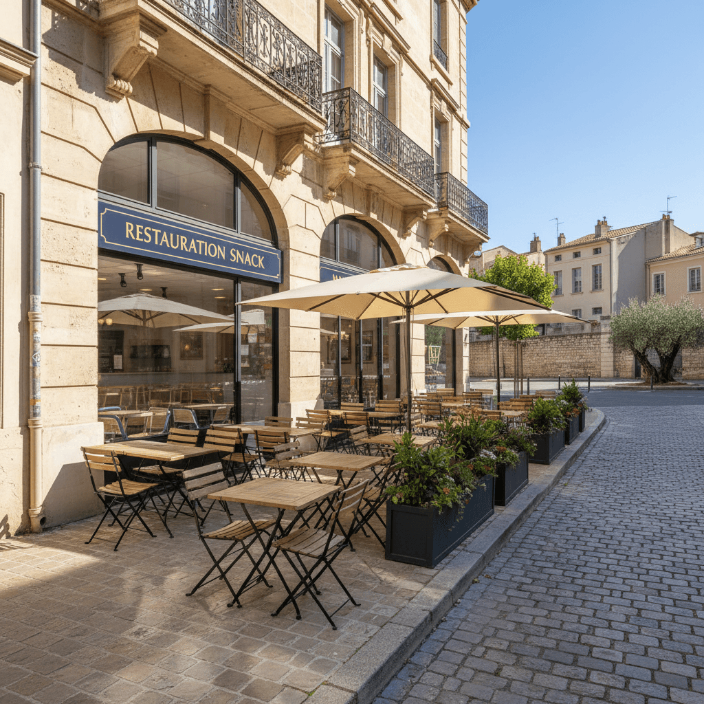 Fast-food 52m² à Montpellier : terrasse
