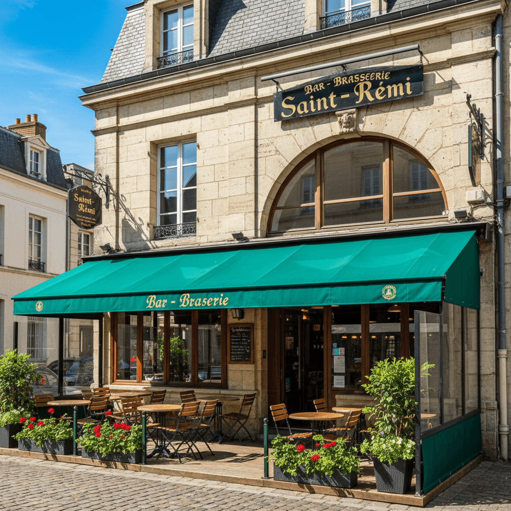 Bar-brasserie 101m² à Reims : terrasse - cuisine équipée
