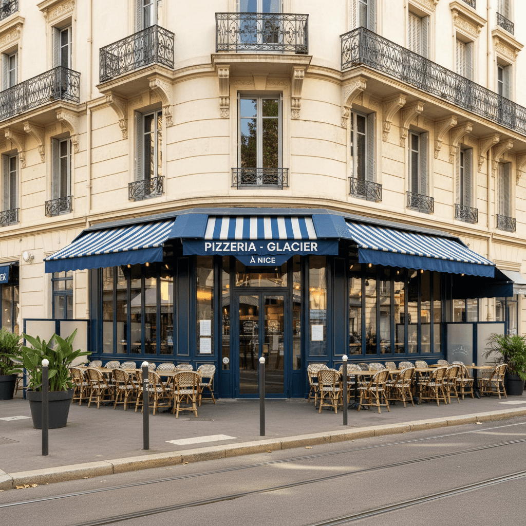 Fast-food 60m² à Nice : terrasse - extraction