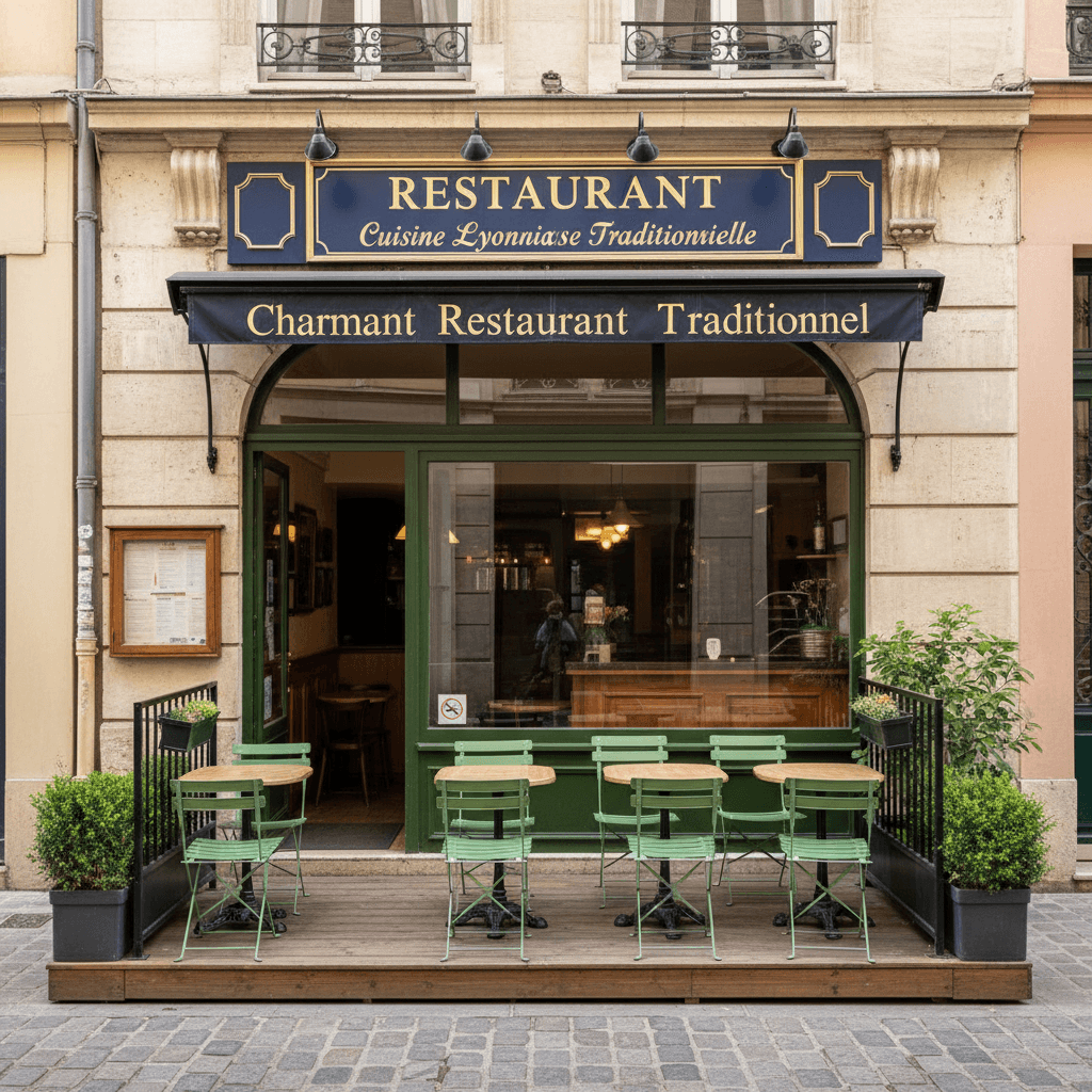 Restaurant 70m² à Lyon : terrasse - licence IV