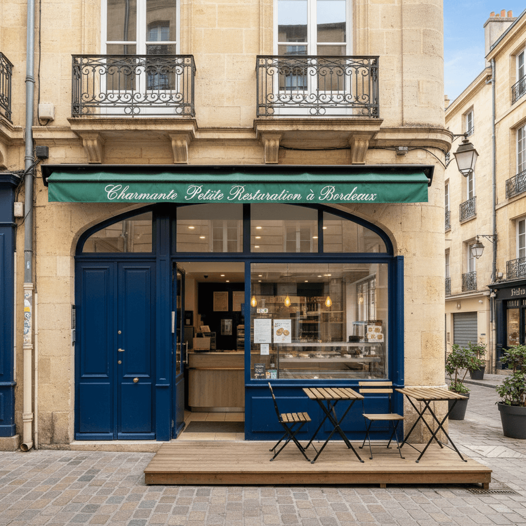 Snack 20m² à Bordeaux : terrasse - extraction
