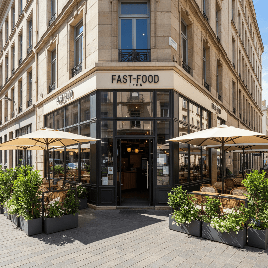 Fast-food à Lyon : terrasse - licence IV