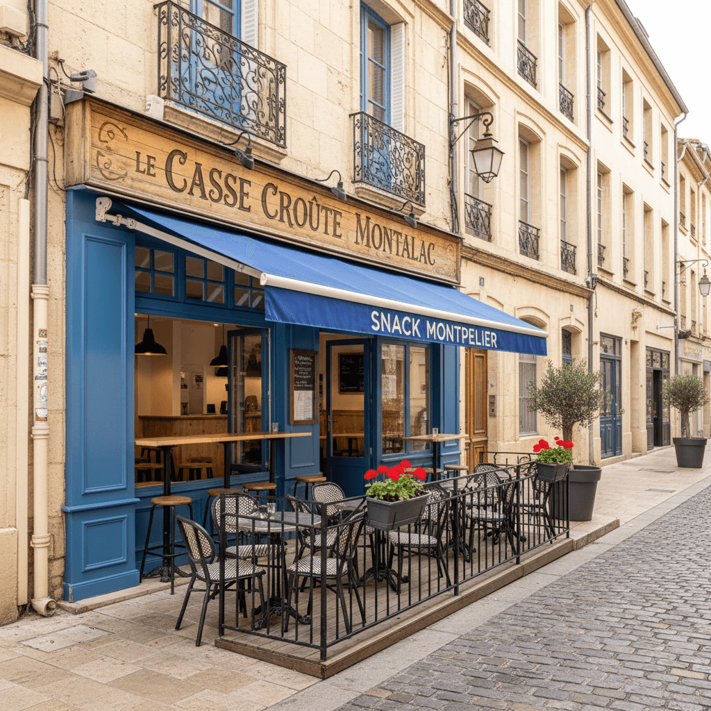 Snack à Montpellier : terrasse