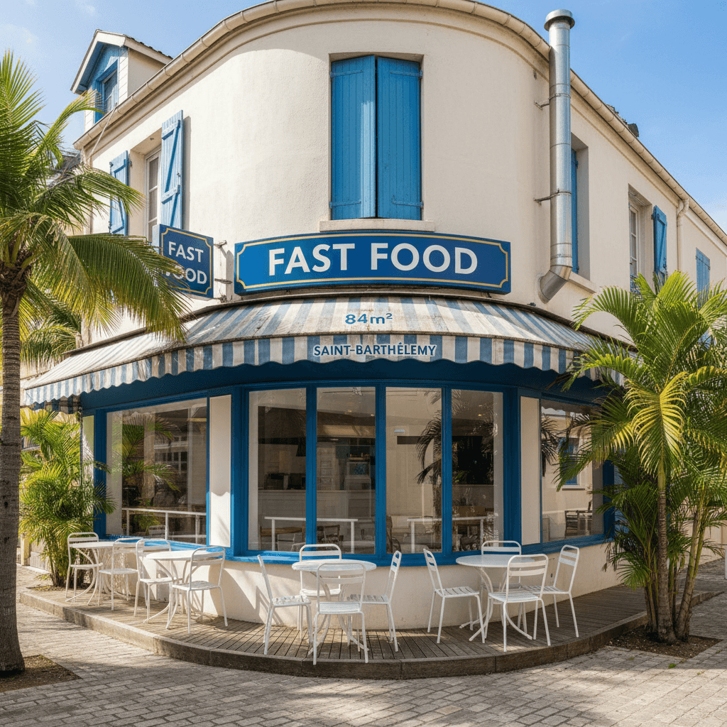 Fast-food 84m² à Saint-Barthélemy : extraction